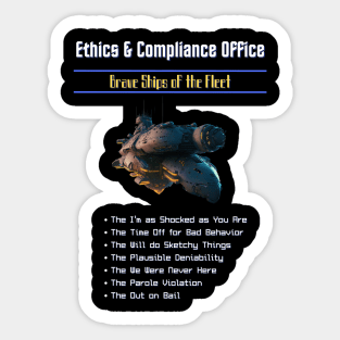 Ships of the Ethics and Compliance Office - Exforce Sticker